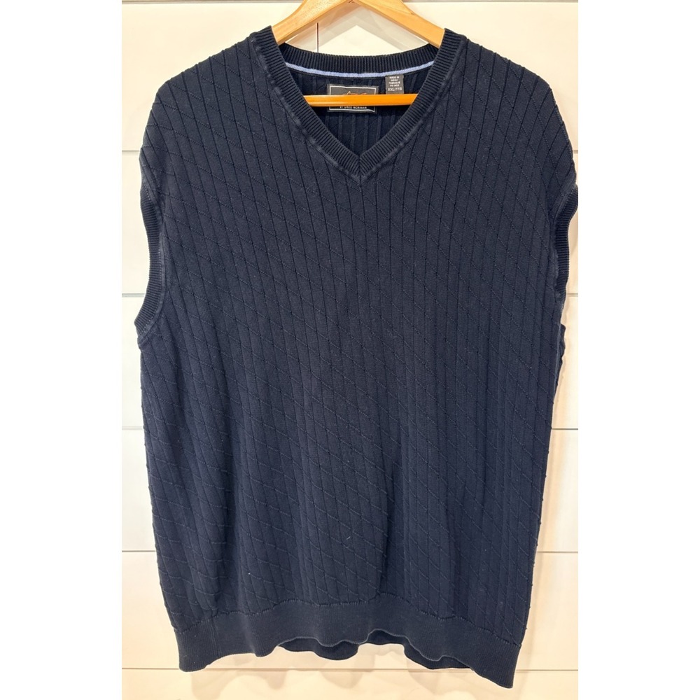 Greg Norman Collection Sweater V Neck Vest Golf Mens XXLarge Navy Blue